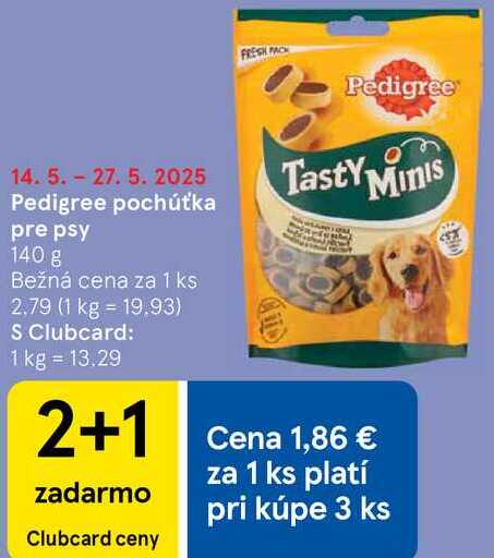 Pedigree pochúťka pre psy, 140 g 