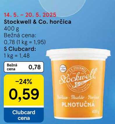 Stockwell & Co. horčica, 400 g 