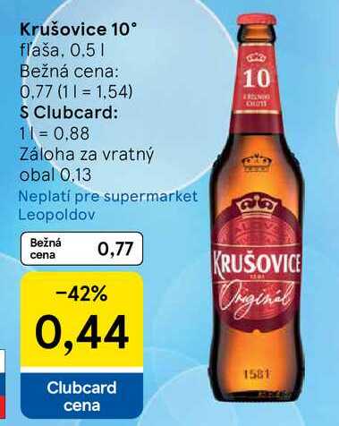 Krušovice 10°, 0,5 l