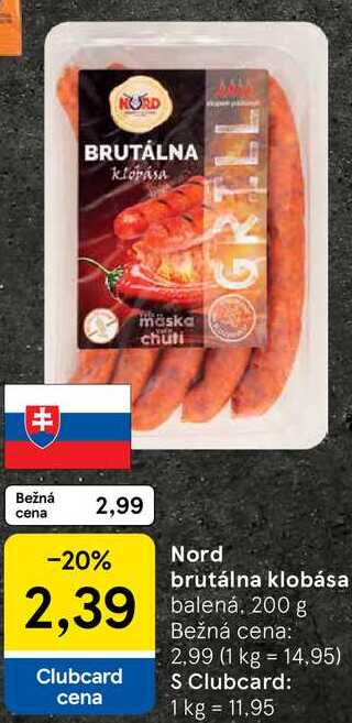 Nord brutálna klobása, 200 g
