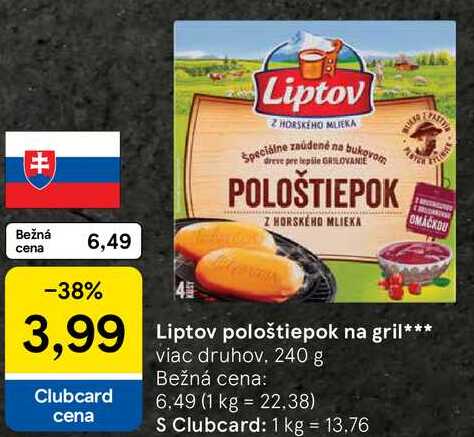 Liptov pološtiepok na gril, 240 g