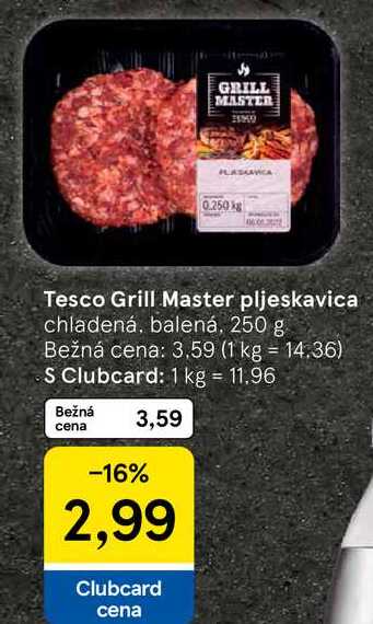 Tesco Grill Master pljeskavica, 250 g