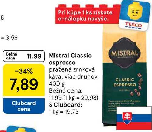 Mistral Classic espresso, 400 g