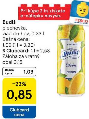 Budiš, 0,33 l