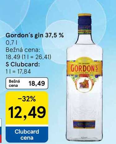 Gordon's gin 37,5 %, 0,7 l