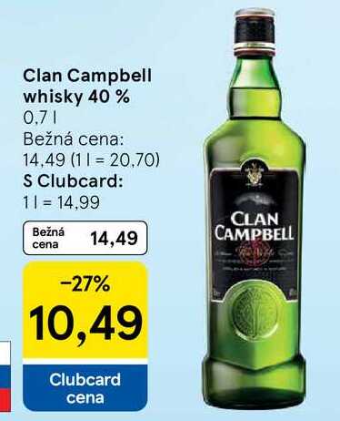 Clan Campbell whisky 40%, 0,7 l