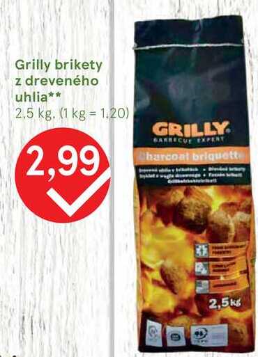 Grilly brikety z dreveného uhlia, 2,5 kg