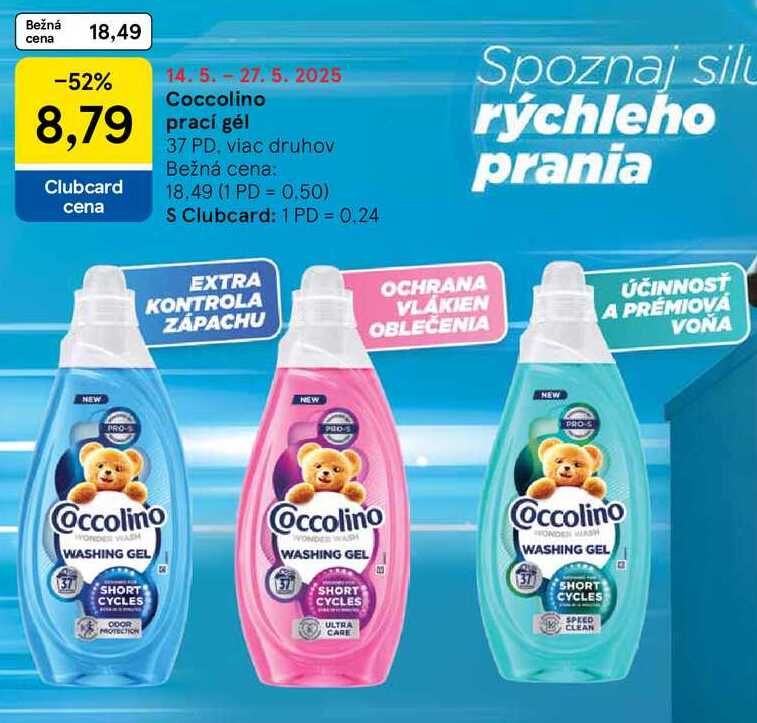 Coccolino prací gél, 37 PD