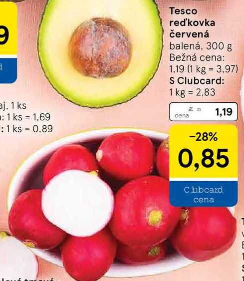 Tesco reďkovka červená, 300 g 