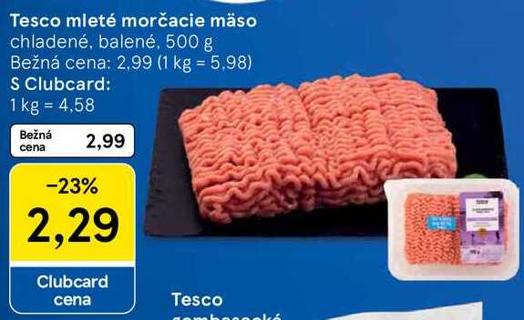 Tesco mleté morčacie mäso, 500 g