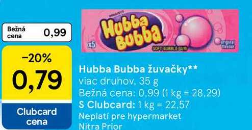 Hubba Bubba žuvačky, 35 g