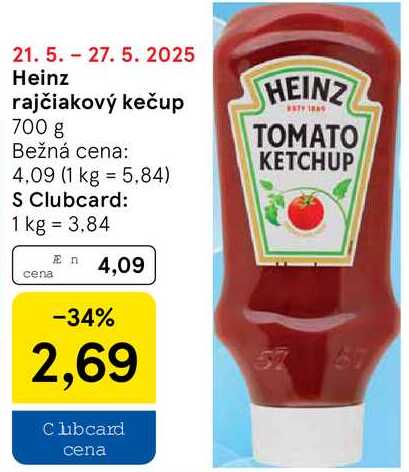 Heinz rajčiakový kečup, 700 g