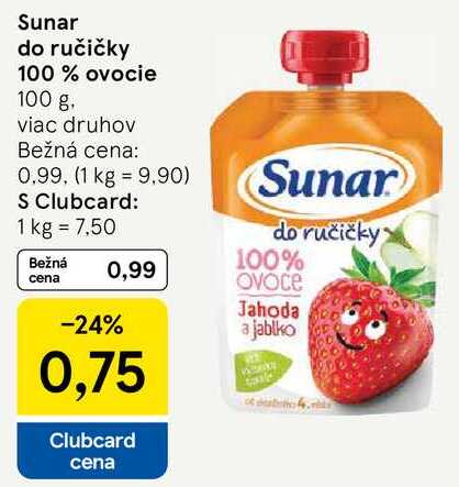 Sunar do ručičky 100% ovocie, 100 g
