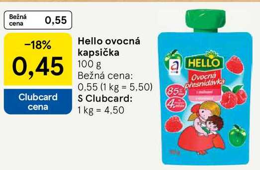 Hello ovocná kapsička, 100 g