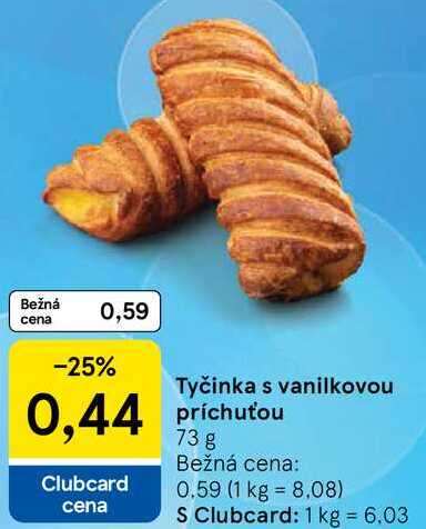 Tyčinka s vanilkovou príchuťou, 73 g 