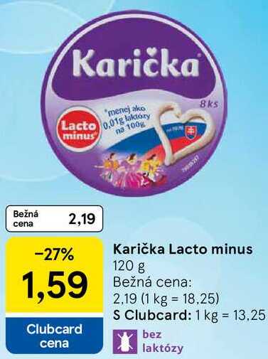 Karička Lacto minus, 120 g 