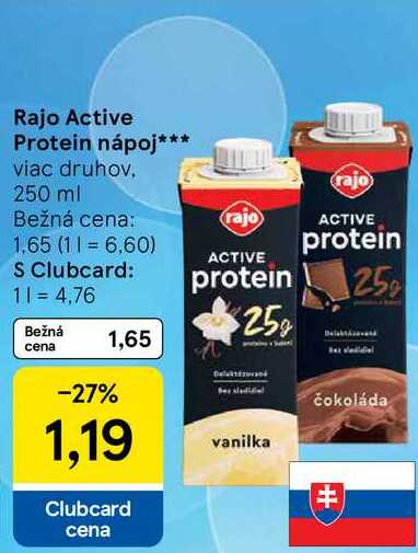 Rajo Active Protein nápoj, 250 ml 