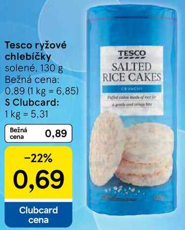 Tesco ryžové chlebíčky, 130 g 