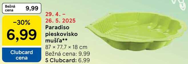 Paradiso pieskovisko mušľa