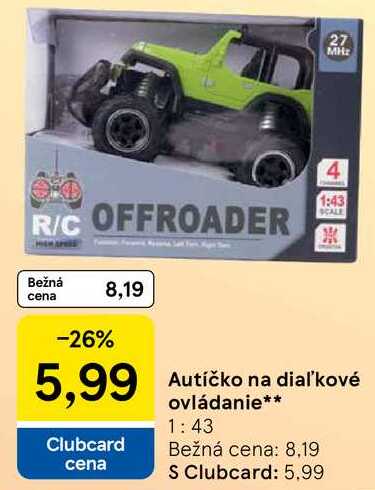 Autíčko na diaľkové ovládanie