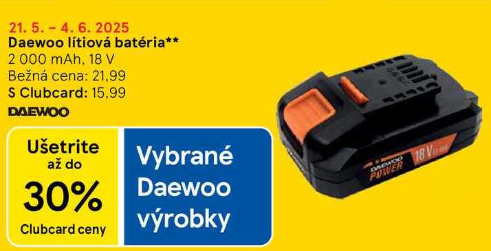 Daewoo lítiová batéria