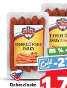 ALTHAN Debrecínske párky