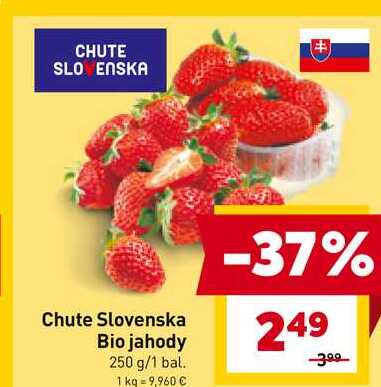 Chute Slovenska Bio jahody 250 g