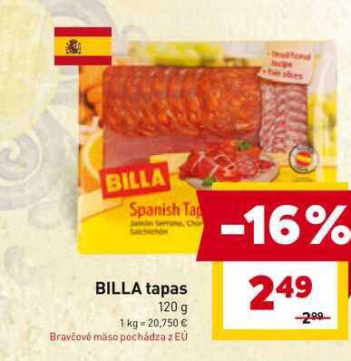 BILLA tapas 120 g 