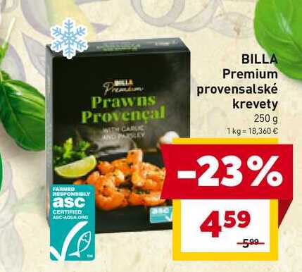 BILLA Premium provensalské krevety 250 g