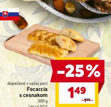 Focaccia s cesnakom 300 g 