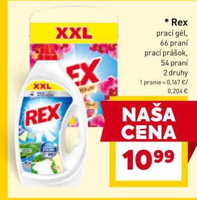 Rex prací gél, 66 praní 