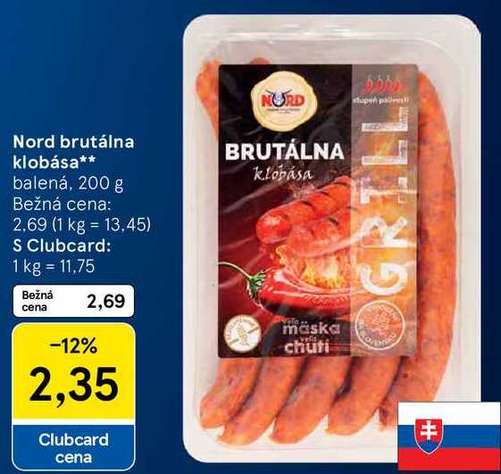 Nord brutálna klobása, 200 g 