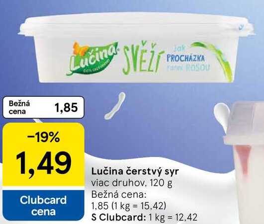 Lučina čerstvý syr, 120 g