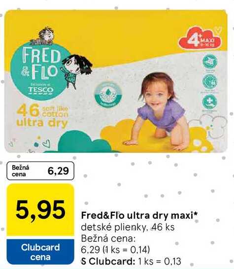 Fred&Flo ultra dry maxi, 46 ks