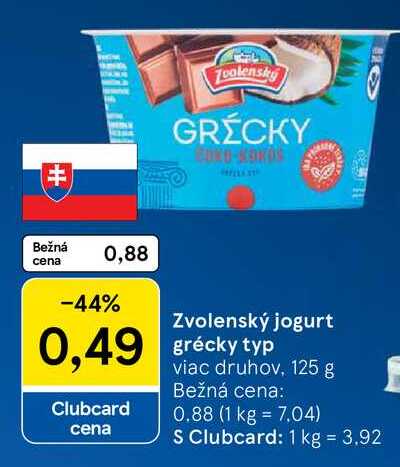 Zvolenský jogurt grécky typ, 125 g