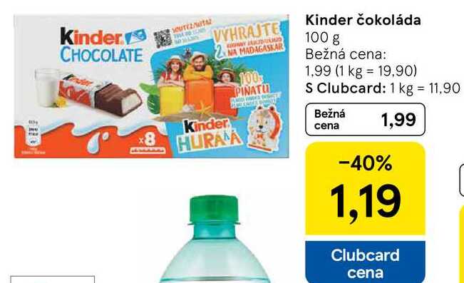 Kinder čokoláda, 100 g