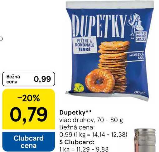 Dupetky, 70 - 80 g 
