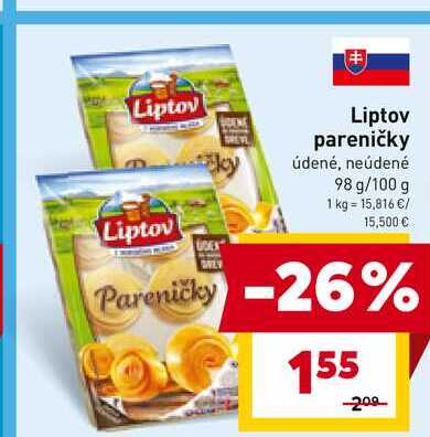 Liptov pareničky údené, neúdené 98 g/100 g