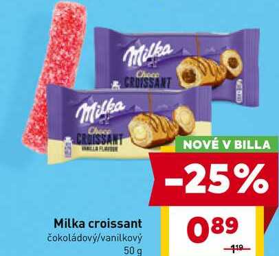 Milka croissant čokoládový/vanilkový 50 g 