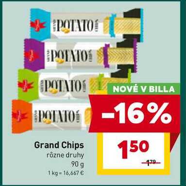 Grand Chips rôzne druhy 90 g 