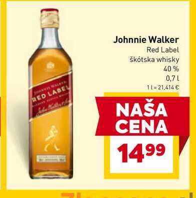 Johnnie Walker Red Label škótska whisky 40% 0,7l