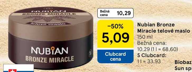 Nubian Bronze Miracle telové maslo, 150 g