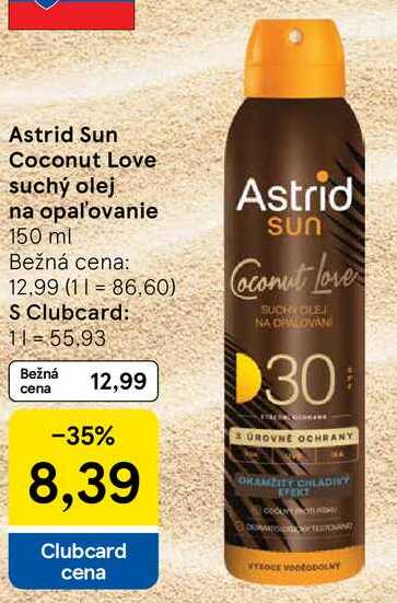 Astrid Sun Coconut Love suchý olej na opaľovanie, 150 ml 