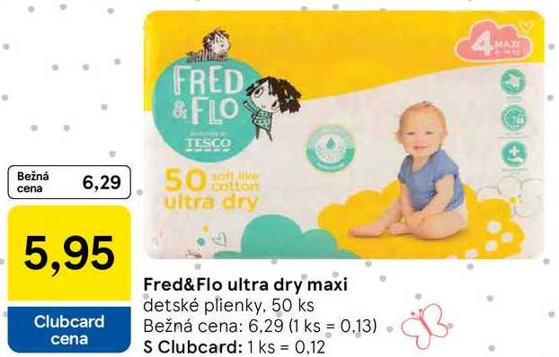 Fred&Flo ultra dry maxi, 50 ks 
