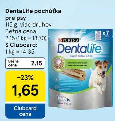 DentaLife pochúťka pre psy, 115 g