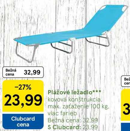 Plážové ležadlo