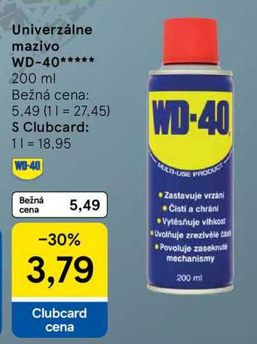 Univerzálne mazivo WD-40, 200 ml