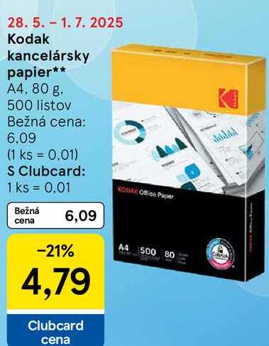 Kodak kancelársky papier, 500 listov 