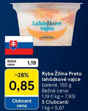 Ryba Žilina Preto lahôdkové vajce, 150 g