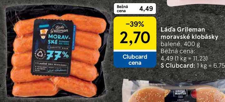 Láďa Grileman moravské klobásky, 400 g
